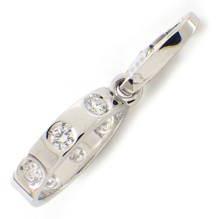 カルティエ Cartier チャーム ペンダントトップ ラブ オーバル ラウンド サークル フル ダイヤモンド K18WG 【中古】