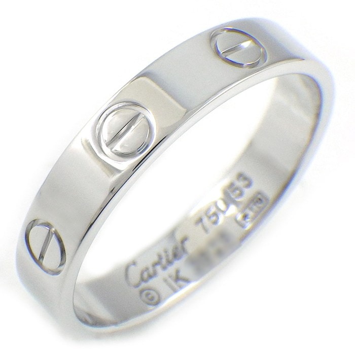 カルティエ Cartier リング ラブ スモールモデル SM B4085153 K18WG 13号 / #53 【中古】