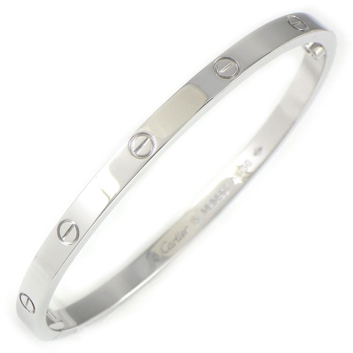 カルティエ Cartier ブレスレット ラブ SM B6047415 K18WG / #15 【中古】