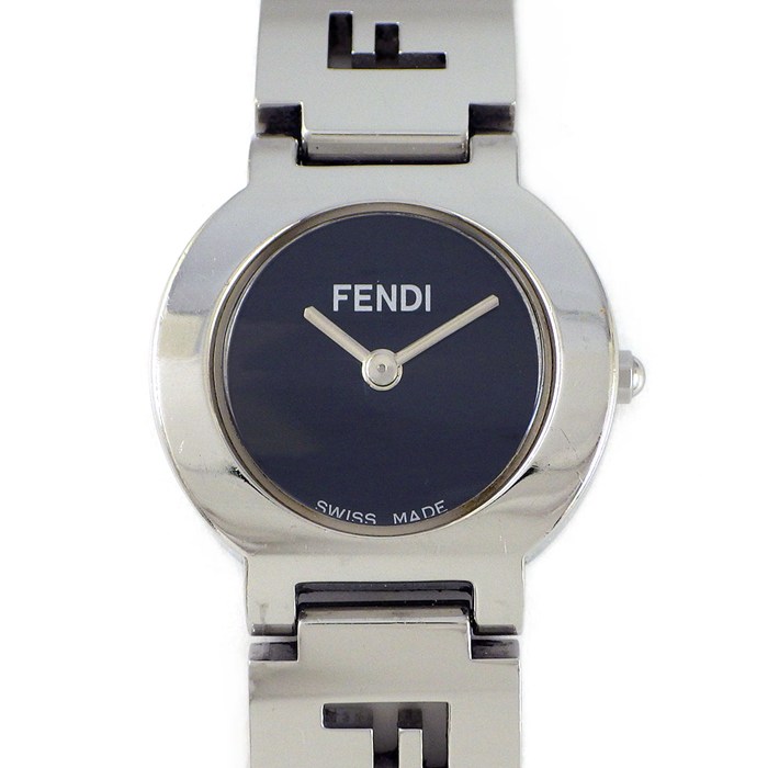 フェンディ FENDI 腕時計 オロロジ 3050L ブラック文字盤 ロゴブレス SS クオーツアナログ 【箱・保付き】 【中古】