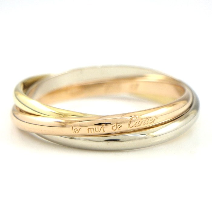 カルティエ Cartier リング トリニティ XS スリーカラー K18PG K18WG K18YG 16号 / #57 【中古】