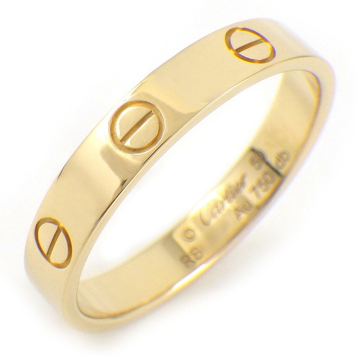 カルティエ Cartier リング ラブ スモールモデル SM B4085059 K18YG 18号 / #59 【中古】