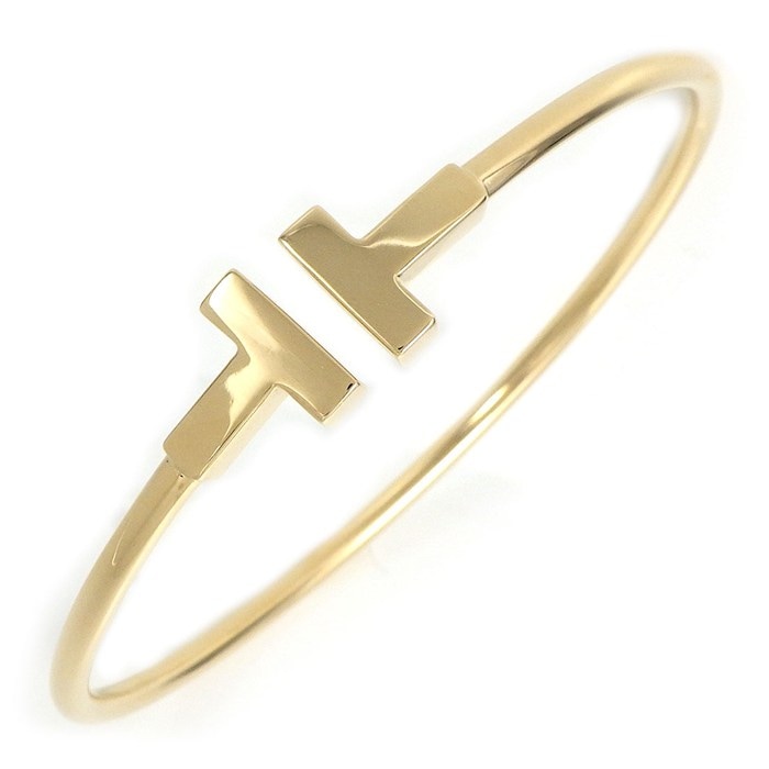 ティファニー Tiffany & Co. バングル T ワイヤー ミディアム 60010760 K18YG /#M 【中古】
