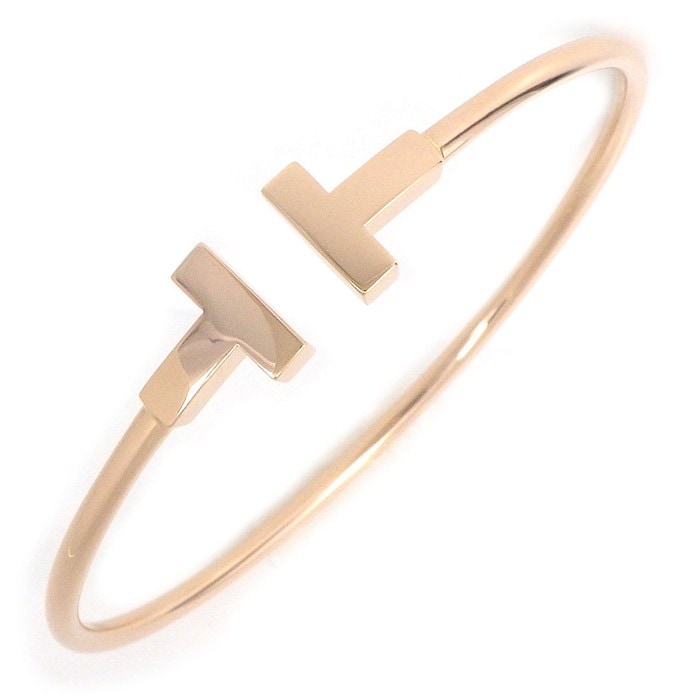 ティファニー Tiffany & Co. バングル Tワイヤー ミディアム 60010744 K18PG / #M 【中古】