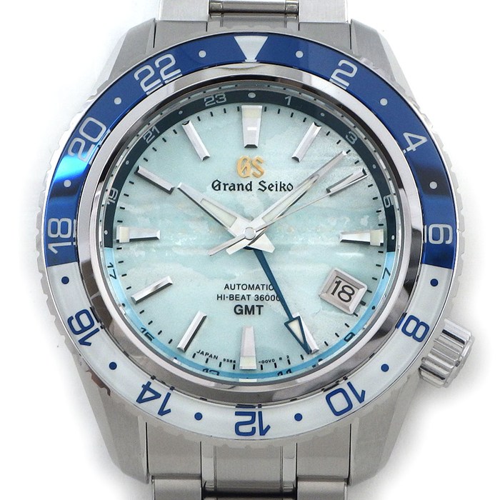 グランドセイコー Grand Seiko 腕時計 スポーツコレクション キャリバー9S 25周年記念限定モデル SBGJ275/9S86-00W0 2000本限定 デイト 裏スケ GMT 回転ベゼル 雲海 スカイブルー文字盤 SS 自動巻き 【中古】