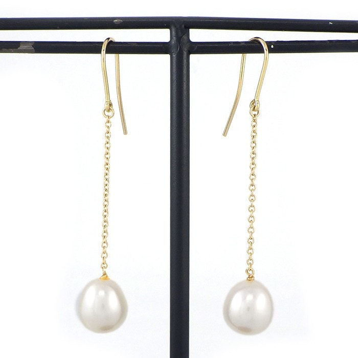 ティファニー Tiffany & Co. フックピアス バイザヤード フレッシュウォーター パール K18YG 【中古】