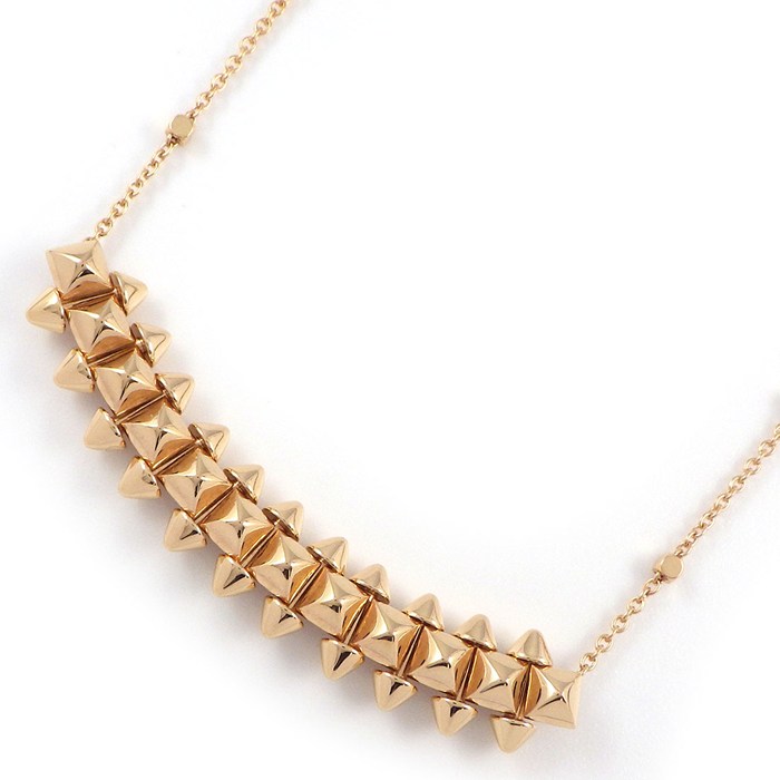 カルティエ Cartier ネックレス クラッシュ ミディアムモデル MM B7225047 スタッズ K18PG 【中古】