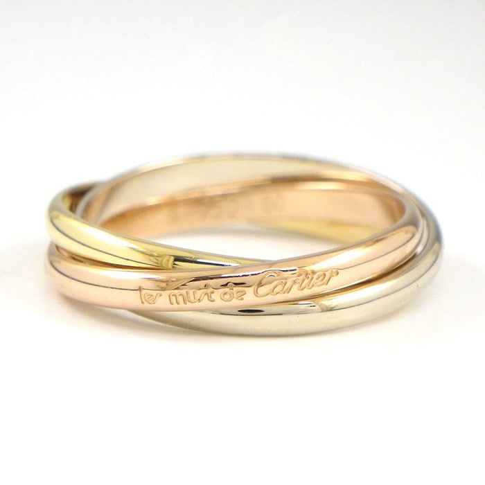 カルティエ Cartier リング トリニティ XS スリーカラー K18PG K18WG K18YG 10号 / #50 【中古】