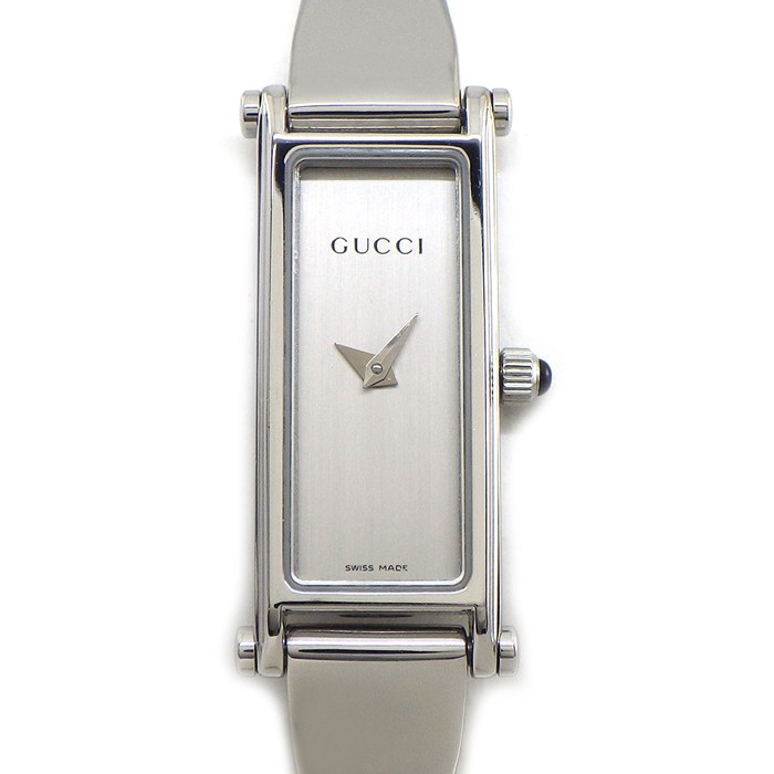 グッチ GUCCI 腕時計 ブレスウォッチ 1500L レクタンギュラー シルバー文字盤 SS クオーツアナログ 【中古】