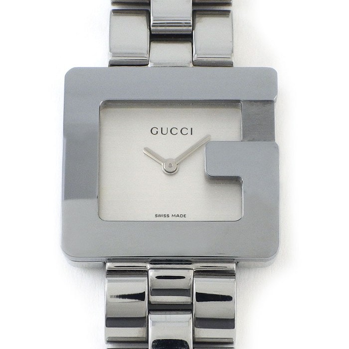 グッチ GUCCI 腕時計 Gスクエア 3600L スクエア シルバー文字盤 SS クオーツアナログ 【中古】