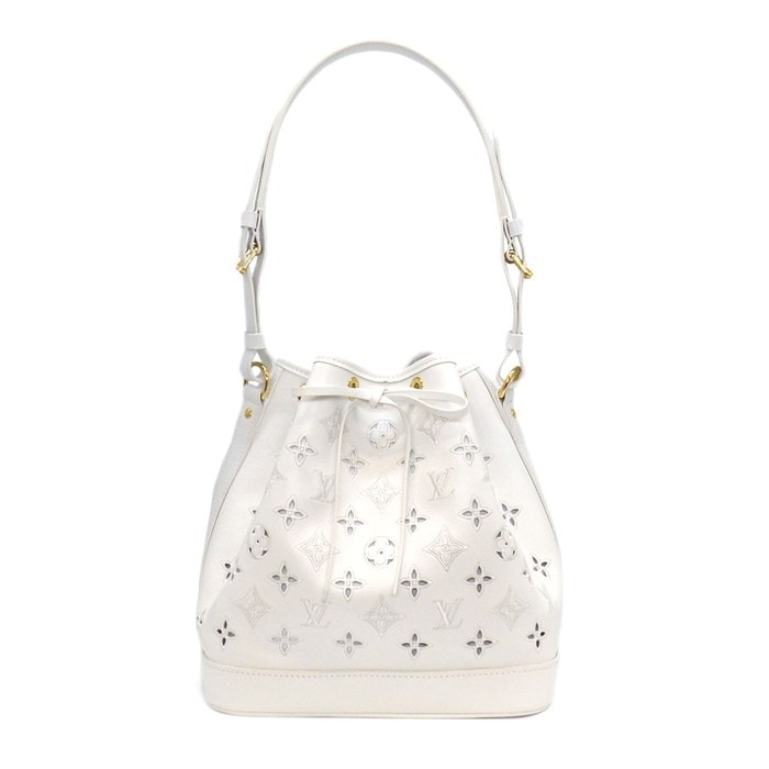 ルイ・ヴィトン LOUIS VUITTON ショルダーバッグ ノエ PM LV ブロデリー・アングレーズ M20740 ホワイト カーフレザー ゴールド金具 【中古】