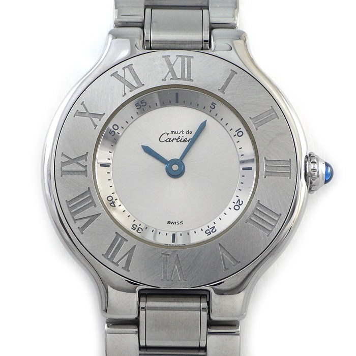 カルティエ Cartier 腕時計 マスト21 W10109T2 シルバー文字盤 SS クオーツアナログ 【中古】