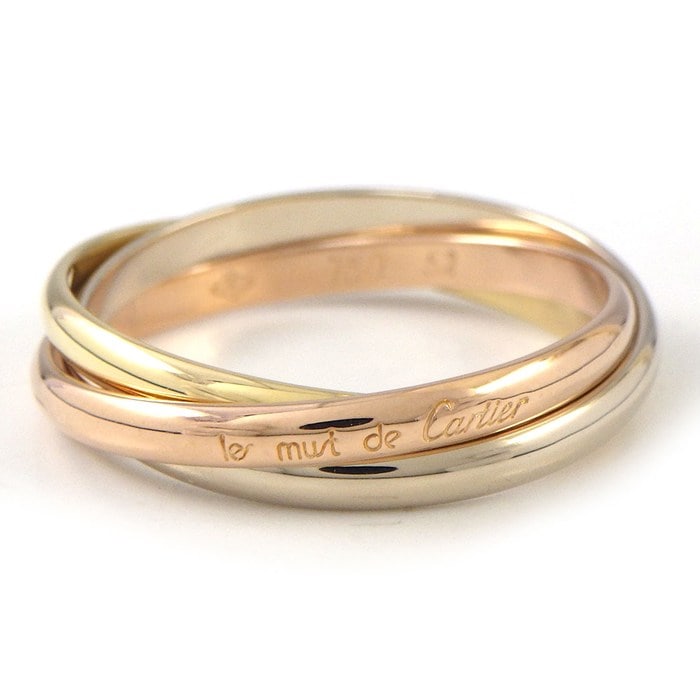 カルティエ Cartier リング トリニティ XS スリーカラー K18PG K18WG K18YG 12号 / #52 【中古】