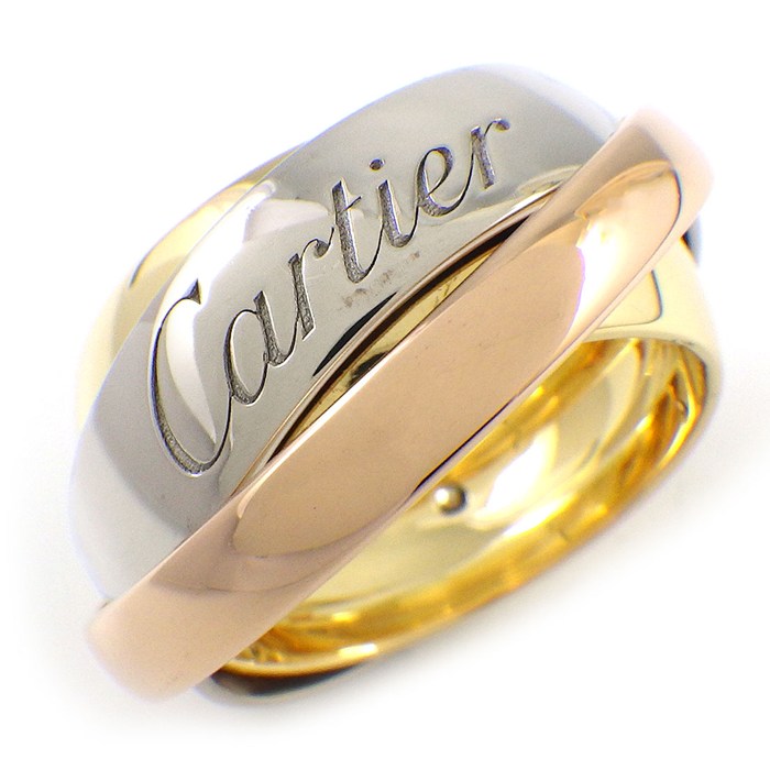 カルティエ Cartier リング トリニティ マストエッセンス スリーカラー K18PG K18WG K18YG 13号 / #53 【中古】