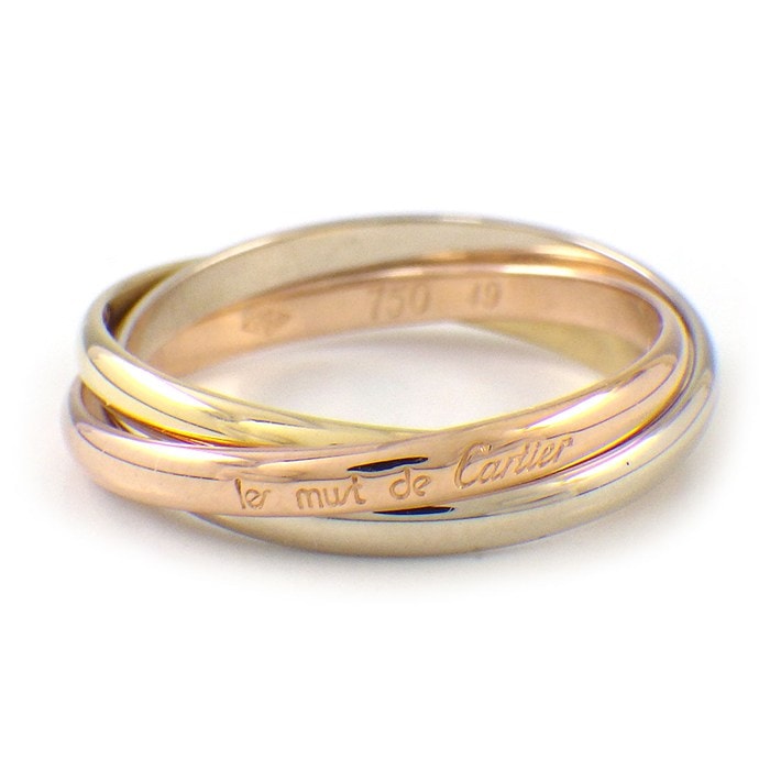 カルティエ Cartier リング トリニティ XS スリーカラー K18PG K18WG K18YG 9号 / #49 【中古】