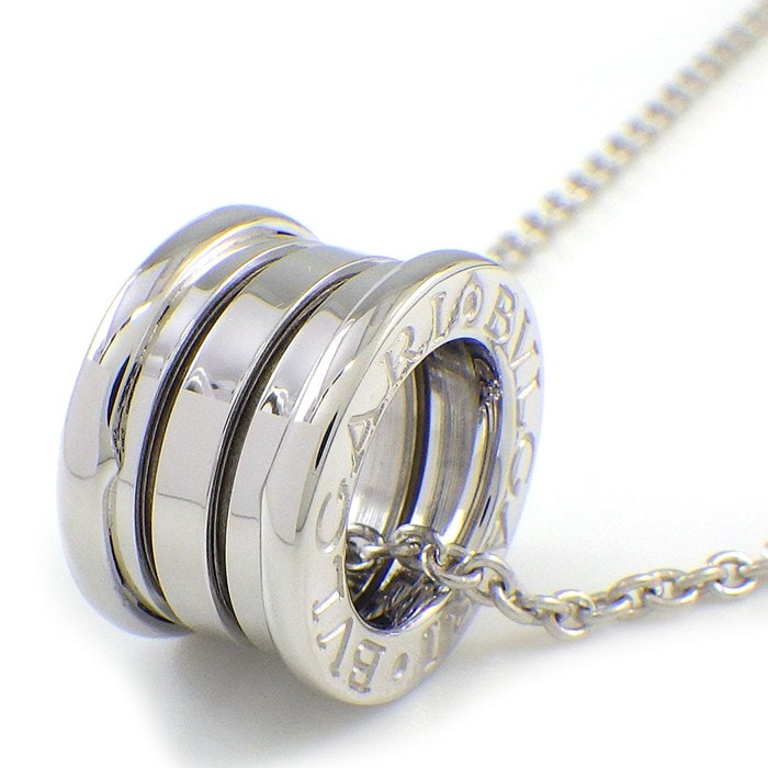 ブルガリ BVLGARI ネックレス B-zero1 ビーゼロワン スパイラル ロゴ K18WG 【中古】