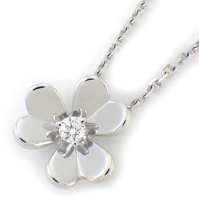 ヴァンクリーフ＆アーペル Van Cleef & Arpels ネックレス フリヴォル ミニ VCARP0J400 1ポイント ダイヤモンド 0.05ct K18WG 【中古】