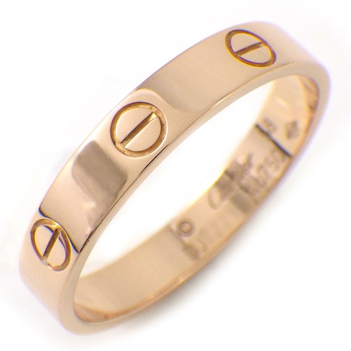 カルティエ Cartier リング ラブ スモールモデル SM B4085258 K18PG 17号 / #58 【中古】