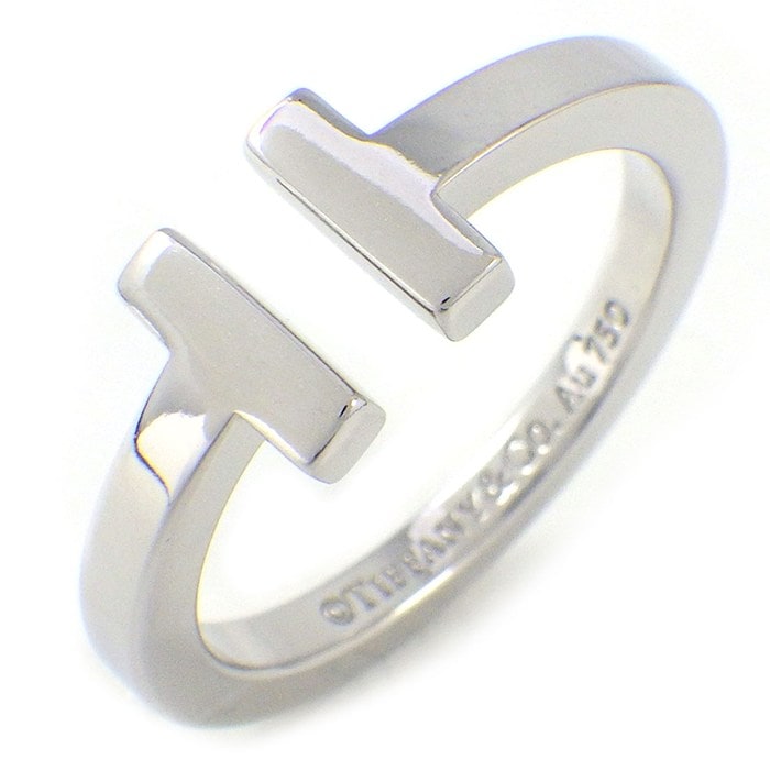ティファニー Tiffany & Co. リング Tスクエア K18WG 20号 【中古】