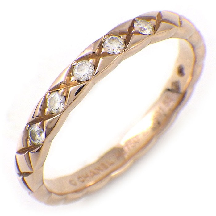 シャネル CHANEL リング ココクラッシュ 5ポイント ダイヤモンド K18BG 14号 / #55 【中古】