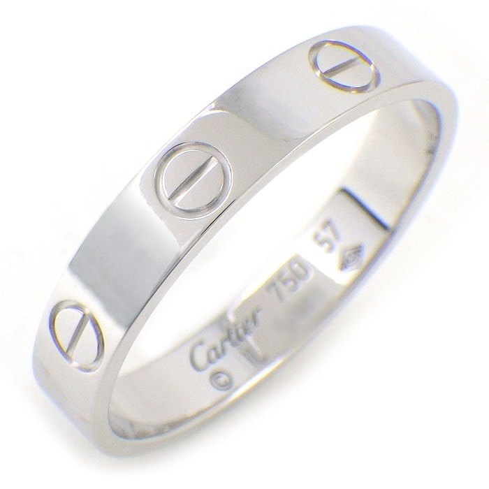 カルティエ Cartier リング ラブ スモールモデル SM B4085157 K18WG 16.5号 / #57 【中古】