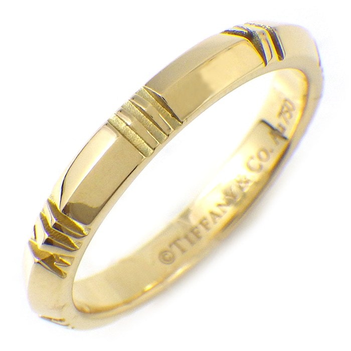 ティファニー Tiffany & Co. リング アトラス X クローズド ナロー K18YG 14号 【中古】