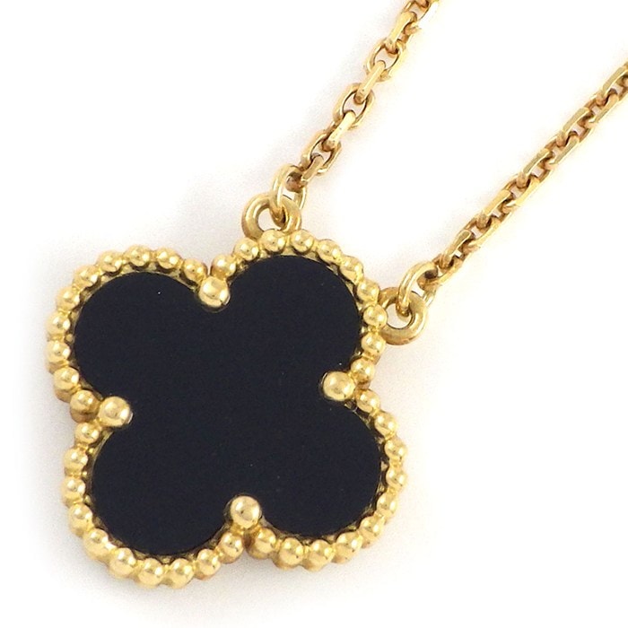 ヴァンクリーフ＆アーペル Van Cleef & Arpels ネックレス ヴィンテージアルハンブラ VCARA45800 オニキス K18YG 【中古】