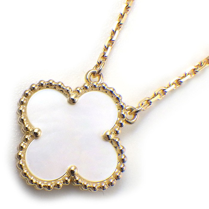ヴァンクリーフ＆アーペル Van Cleef & Arpels ネックレス ヴィンテージアルハンブラ VCARA45900 ホワイト シェル K18YG 【中古】