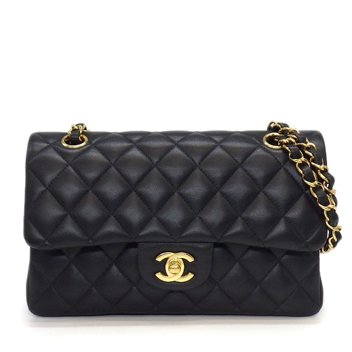 シャネル CHANEL ショルダーバッグ マトラッセ23 クラシック スモール ハンドバッグ A01113 2021年以降 ブラック ラムスキン 【中古】