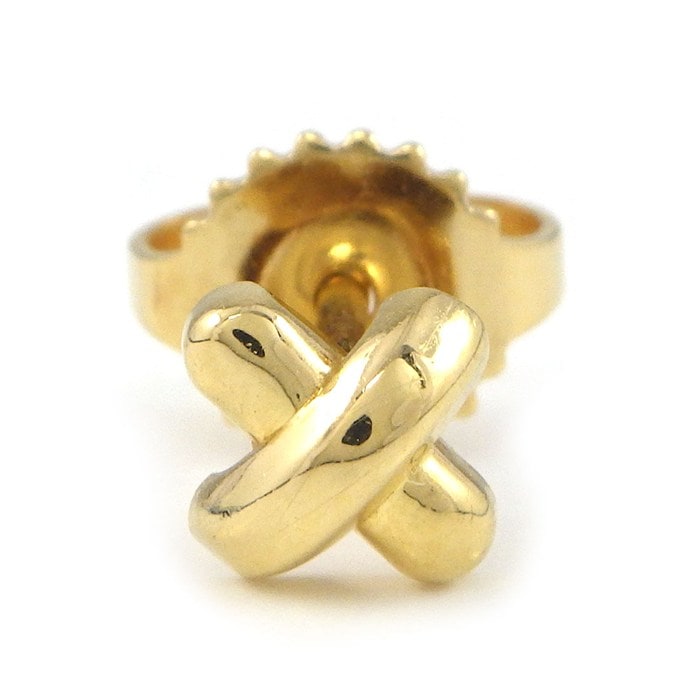  ティファニー Tiffany & Co. ピアス クロスステッチ K18YG ※片方のみ 【中古】