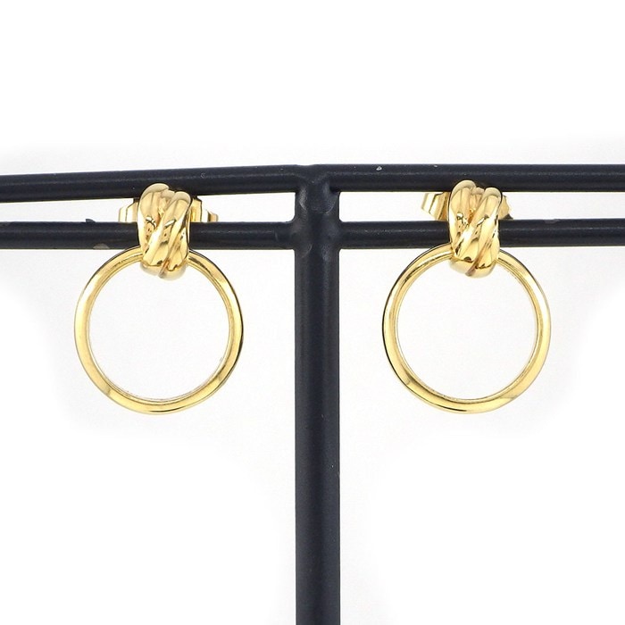 ティファニー Tiffany & Co. ピアス パロマ メロディ ダブルサークル K18YG 【中古】
