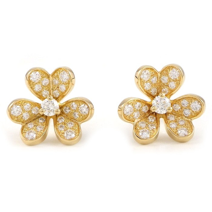 ヴァンクリーフ＆アーペル Van Cleef & Arpels ピアス フリヴォル ミニ VCARP24200 50ポイント ダイヤモンド 計0.42ct K18YG 【中古】