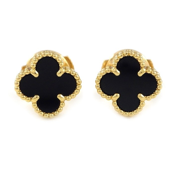 ヴァンクリーフ＆アーペル Van Cleef & Arpels ピアス スウィートアルハンブラ VCARA44900 オニキス K18YG 【中古】
