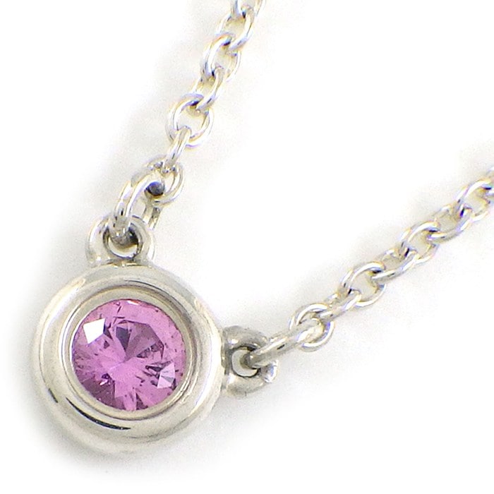ティファニー Tiffany & Co. ネックレス バイザヤード 60017895 1ポイント ピンクサファイア 0.08ct SV925 【中古】