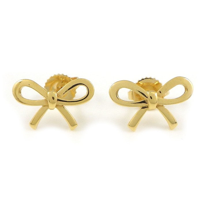  ティファニー Tiffany & Co. ピアス ボウ リボン K18YG 【中古】