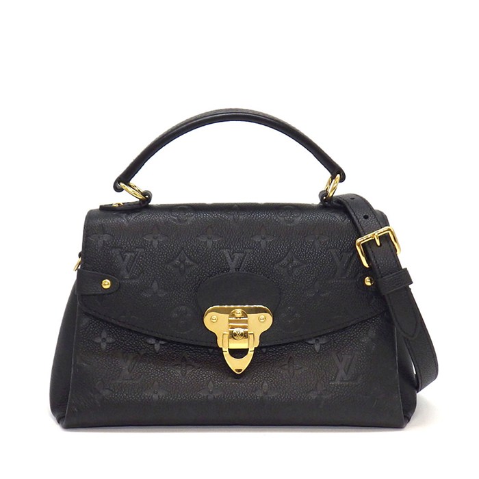 ルイ・ヴィトン LOUIS VUITTON ハンドバッグ ジョルジュ BB M53941 2019年 ブラック モノグラムアンプラントレザー ゴールド金具 【中古】