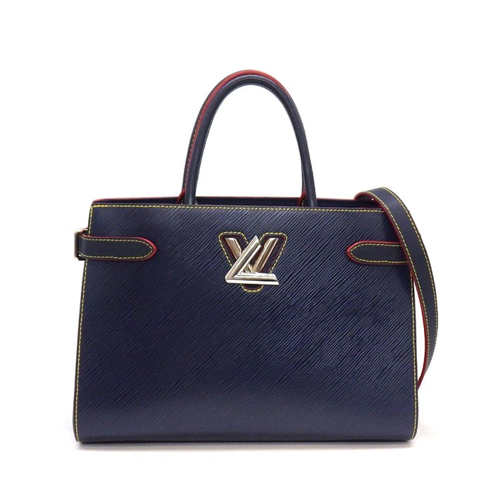 ルイ・ヴィトン LOUIS VUITTON ハンドバッグ ツイスト トート M54980 2018年 アンディゴブルー レッド エピ レザー シルバー金具 【中古】