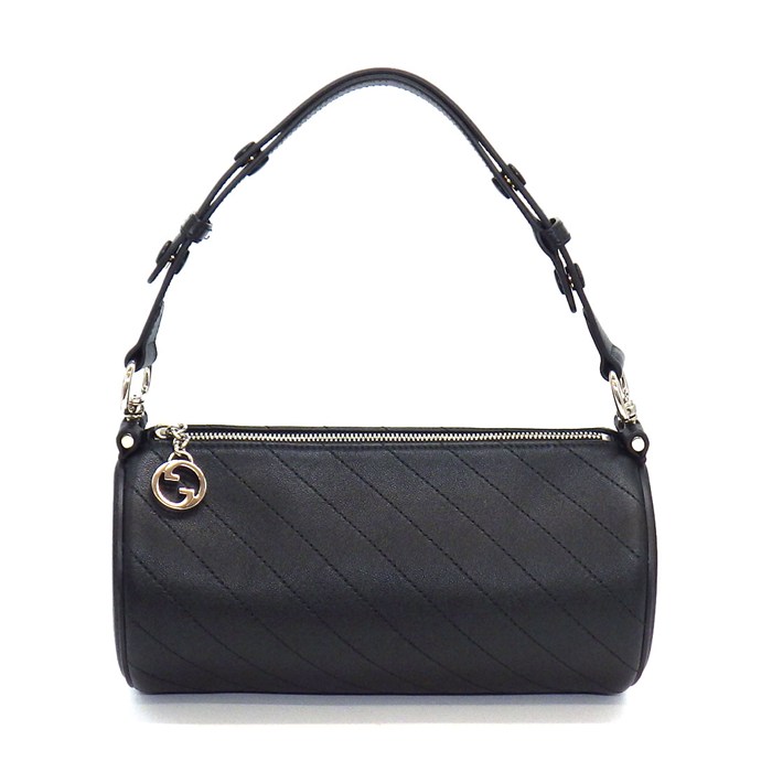 グッチ GUCCI ショルダーバッグ ブロンディ スモール 760169 AACPY 1000 レザー コットン シルバー金具 【中古】