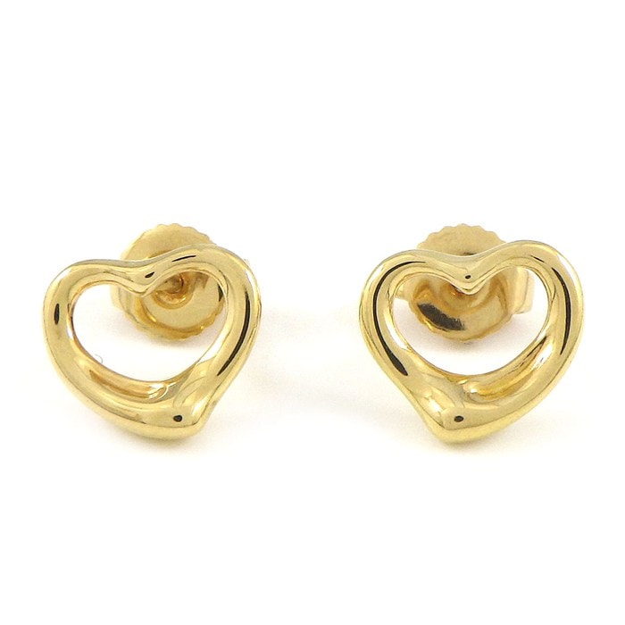 ティファニー Tiffany & Co. ピアス オープンハート K18YG 【中古】