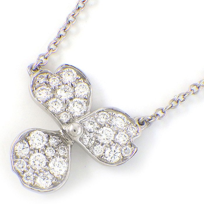 ティファニー Tiffany & Co. ネックレス ペーパーフラワー パヴェ ダイヤモンド PT950 【中古】