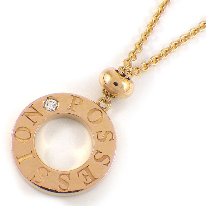 ピアジェ PIAGET ネックレス ポセション サークル 1ポイント ダイヤモンド K18PG 【中古】