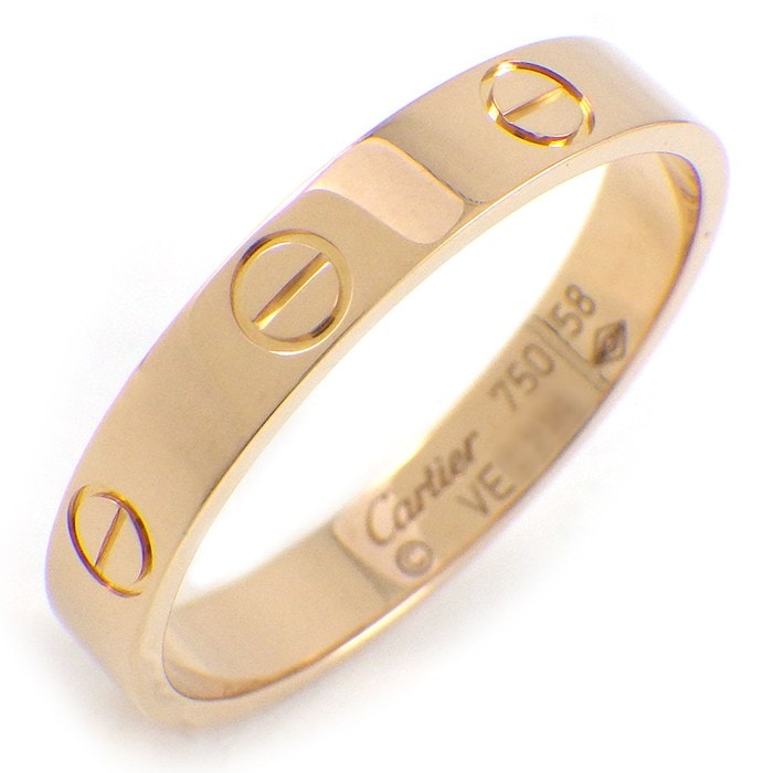 カルティエ Cartier リング ラブ スモールモデル SM B4085258 K18PG 17.5号 / #58 【中古】