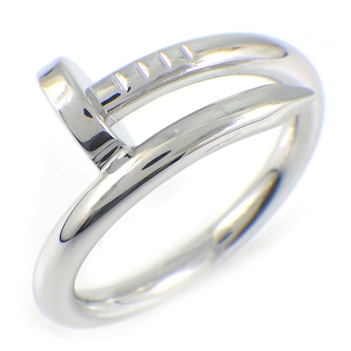  カルティエ Cartier リング ジュストアンクル クラシック B4099255 釘モチーフ K18WG 15号 / #55 【箱・保付き】 【中古】