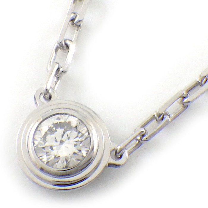 カルティエ Cartier ネックレス ダムール SM ディアマン レジェ B7215900 1ポイント ダイヤモンド 0.09ct K18WG 【箱・保付き】 【中古】