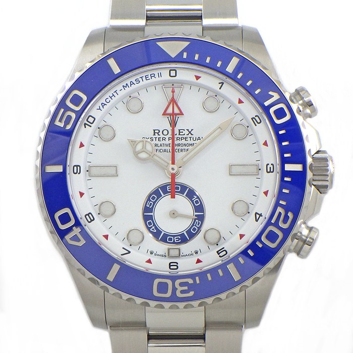ロレックス Rolex 腕時計 ヨットマスター2 126680 2026年6月ギャラ レガッタクロノグラフ スモールセコンド 夜光インデックス 夜光針 ホワイト文字盤 セラミック SS 自動巻き 【箱・保付き】 【中古】