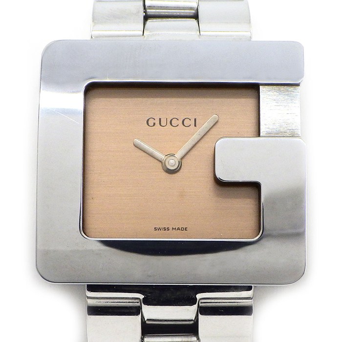 グッチ GUCCI 腕時計 Gスクエア 3600J ブラウン文字盤 SS クオーツアナログ 【中古】