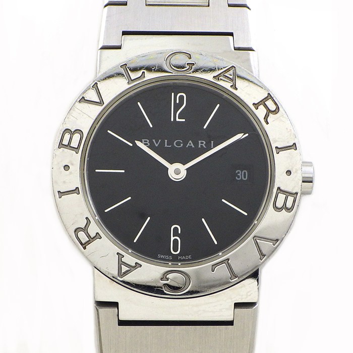 ブルガリ BVLGARI 腕時計 ブルガリブルガリ BB26SS ブラック文字盤 デイト SS クオーツアナログ 【中古】