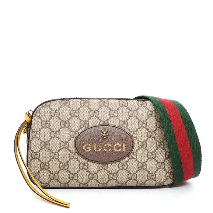 グッチ GUCCI ショルダーバッグ ネオヴィンテージ  476466 K9GVT 8856 ベージュ  GGスプリームキャンバス レザー ゴールド金具 【中古】