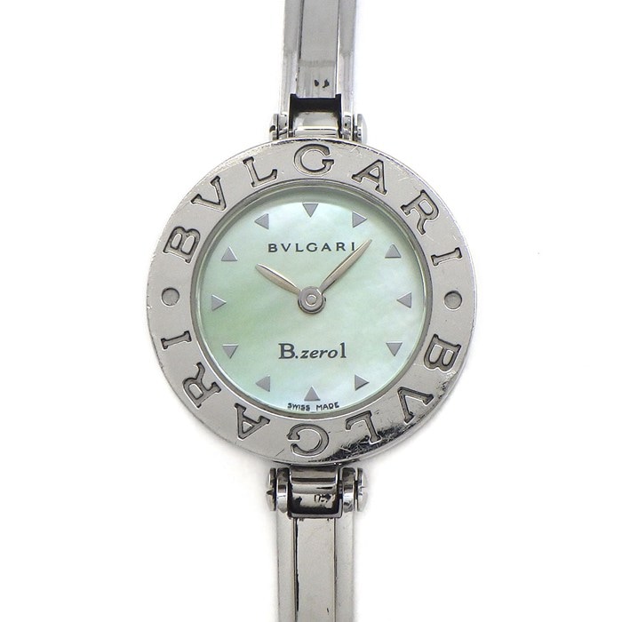 ブルガリ BVLGARI 腕時計 B-zero1 ビーゼロワン BZ22S バングル グリーン マザーオブパール文字盤 SS クオーツアナログ / #M 【中古】