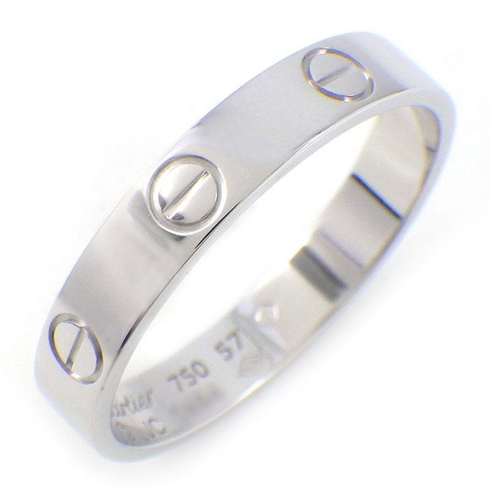 カルティエ Cartier リング ラブ スモールモデル SM B4085157 K18WG 16.5号 / #57 【中古】